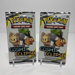 Pokemon TCG Lot Of 2 Cosmic Eclipse Sampling Pack 3 Cards Each Pack New Sealed - Image 1