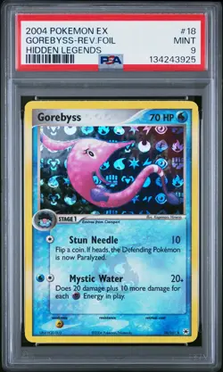 2004 Pokemon Ex Hidden Legends #18 Gorebyss-Rev.Foil Hidden Legends PSA 9 - Image 1
