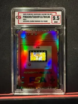 🔥PIKACHU + 35MM RARE FILM FRAME CELL FROM POKEMON THE MOVIE 2000 CG 9.5 - Image 1