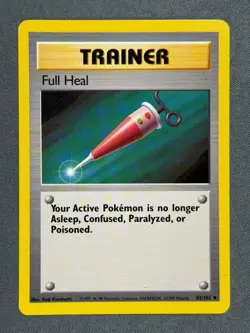 Full Heal 82/102 Base Set Series Base Set Uncommon Pokemon TRAINER Card 1999 NM - Image 1