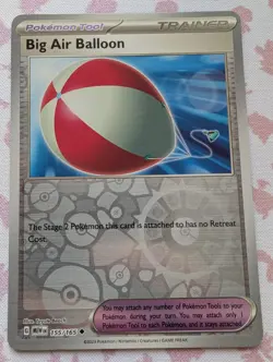 Pokemon TCG Big Air Balloon 155/165 Sv: Scarlet & Violet 151 Reverse Holo - Image 1