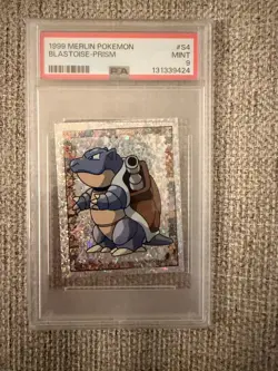 PSA 9 MINT 1999 MERLIN POKEMON #S4 BLASTOISE - PRISM - Image 1