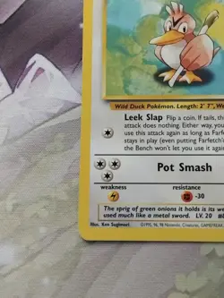 Pokemon TCG Farfetch'd Base Set 2 40/130 Regular MP. - Image 4