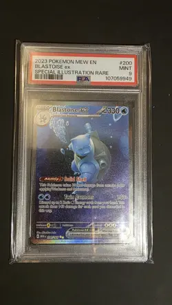 Pokemon TCG Scarlet & Violet 151 Blastoise ex #200/165 SIR Mint PSA 9 - Image 1