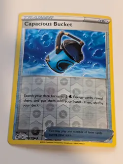 Capacious Bucket 156/192 - Rebel Clash Pokemon Reverse Holo Foil Nice! - Image 1