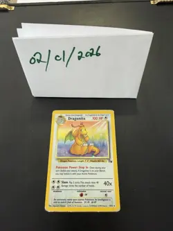 Pokemon TCG Dragonite 4/62 Fossil Unlimited Holo Rare LP/MP - Image 1