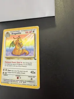 Pokemon TCG Dragonite 4/62 Fossil Unlimited Holo Rare LP/MP - Image 3