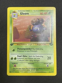 Pokemon Gloom 37/64 Base Set 1st Edition Uncommon 1999 WOTC LP - Image 2
