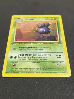 Pokemon Gloom 37/64 Base Set 1st Edition Uncommon 1999 WOTC LP - Image 3
