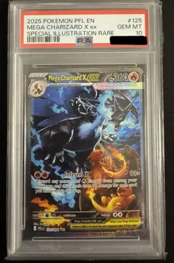 2025 Pokemon Mega Charizard X ex #125 PSA 10 GEM MINT Special Illustration Rare - Image 1