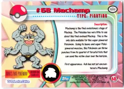 Machamp #68 1999 Pokemon Topps (Blue Logo) LP - Image 2