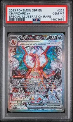 2023 POKEMON OBF EN-OBSIDIAN FLAMES #223 CHARIZARD EX PSA 10 - Image 1