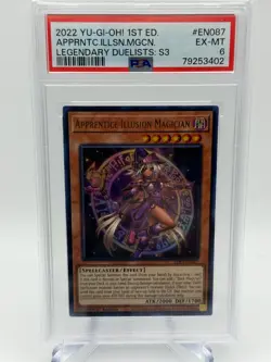 PSA 8! Yu-Gi-Oh! Apprentice Illusion Magician 1st Edition! Ultra Rare!LDS3-EN087 - Image 1