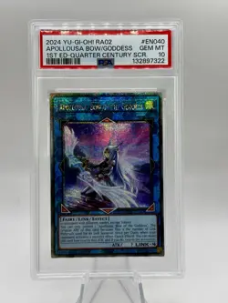 Apollousa, Bow of the Goddess Quarter Century Rare RA02-EN040 Yugioh! PSA 10 GM - Image 1