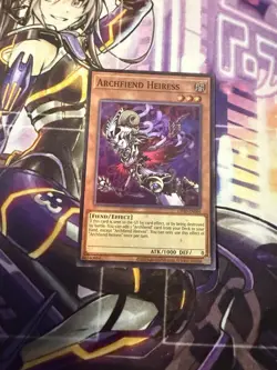 Archfiend Heiress OP30-EN004 super rare nm in hand yugioh - Image 1