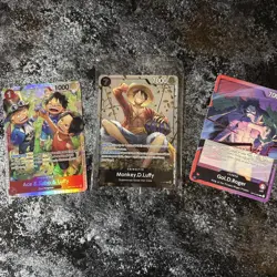 One piece 3 Card lot. Monkey D. Luffy, Etc… - Image 1