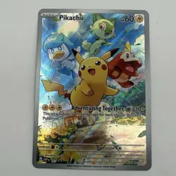 Pikachu 027 SV: Scarlet & Violet Promo Cards Full Art Illustration Rare NM - Image 1
