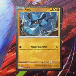Pokemon TCG Riolu 076/132 Cosmos Holo Mega Evolution Promo Card - Image 1