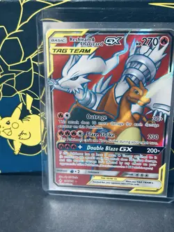 Reshiram & Charizard GX Full Art Holo Card 194/214 Unbroken Bonds NM Condition - Image 1