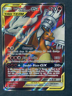 Reshiram & Charizard GX Full Art Holo Card 194/214 Unbroken Bonds NM Condition - Image 2