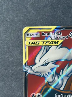 Reshiram & Charizard GX Full Art Holo Card 194/214 Unbroken Bonds NM Condition - Image 4