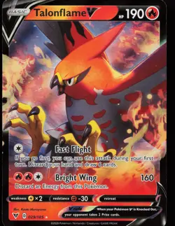Talonflame V 029/185 Ultra Rare SWSH04: Vivid Voltage Pokemon Card - Image 1