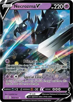 Necrozma V 063/163 Ultra Rare Holo SWSH05: Battle Styles Pokemon Card - Image 1