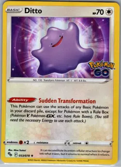 Ditto 053/078 Holo Pokemon GO - Pokemon Card - NM - Image 1