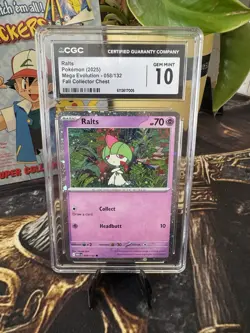 Pokemon Card COSMOS RALTS Mega Evolutions Promo PRISTINE GRADE 10 POP 1 Not Psa - Image 1