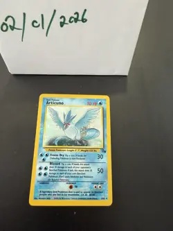 Articuno Fossil Holo Card 2/62 Unlimited Holo Rare LP/NM - Image 1