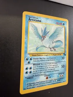 Articuno Fossil Holo Card 2/62 Unlimited Holo Rare LP/NM - Image 2