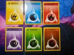 Pokemon 1st EDITION SHADOWLESS Energy Cards #97-102 - 6 Card Lot - NM - Image 1