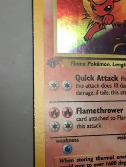 1st Edition Holo Flareon Card - Ungraded NM - Jungle 3/64 - Wizards WOTC 1999 - Image 5