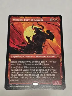 🔥 Moraug, Fury of Akoum (Showcase) #300 - (NM/M) - Zendikar Rising MTG - Image 1