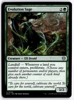Evolution Sage NM ECC Commander: Lorwyn Eclipsed MTG - Image 1
