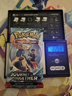 Heavy! Over 22.54 Gram Pokemon Journey Together Booster Pack Sealed - Image 1