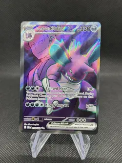 Pokemon TCG Team Rockets Nidoking EX 216/182 Ultra Rare Full Art Corner Flaw - Image 1