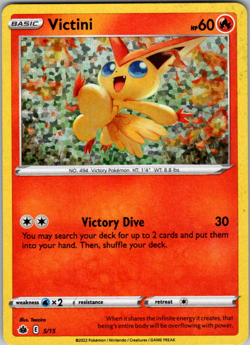 Pokemon TCG McDonald's 2022 Promo Victini Holo 5/15 NM/M - Image 1