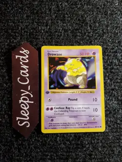 Pokemon Drowzee 1st Edition Base Set 49/102 Shadowless - Image 1
