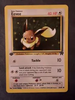 Pokemon Card Eevee 55/82 Team Rocket Regular 1st edition - Image 4