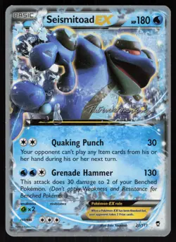Seismitoad EX 20/111 Rare EX Furious Fists 2015 Worlds Promo Pokemon - Image 1