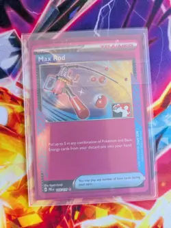 Play! Pokemon Prize Pack Series 7 Prismatic Evolutions 116/131 Max Rod ACE read! - Image 1
