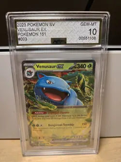 AGS 10 Venusaur ex #003 Pokemon 151 2023 English Gem Mint - Image 1
