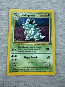 Pokemon TCG Nidoqueen Holo Rare Unlimited Jungle 07/64 Vintage - Image 1