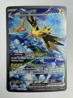 Pokemon Zapdos ex 202/165 Scarlet & Violet 151 Ultra Rare Full Art Holo Card - Image 1