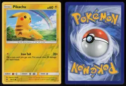 Pikachu 28/73 Common Shining Legends Reverse Holo Pokemon - Image 3