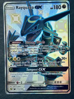 Rayquaza GX 177a/168 Alternate Art Holo Promo Shiny Pokemon NM Hidden Fates - Image 2