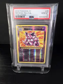 2016 Pokemon XY Evolutions Nidoking #45 PSA 10 Reverse Holo Foil - Image 1