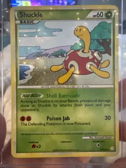 Pokemon TCG Shuckle 11/123 HeartGold & SoulSilver 2010 Holo Rare - Image 1