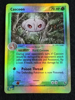 Pokemon Cascoon Reverse Holo 26/109 from Ruby and Sapphire in LP- condition! - Image 1
